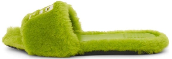 Givenchy Flat Mule '4G - Citrus Green Shearling' BE306FE1LR-358 Givenchy Flat Mule '4G - Citrus Green Shearling' BE306FE1LR-358