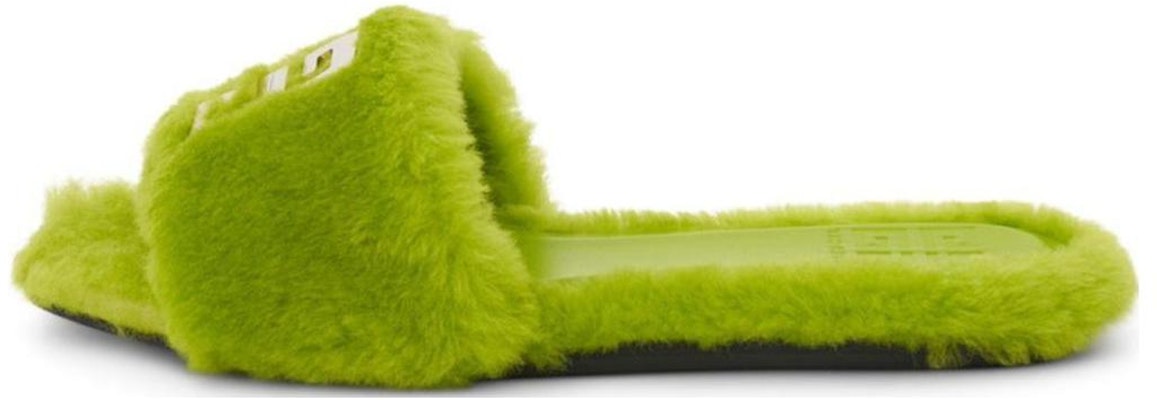 Givenchy Flat Mule '4G - Citrus Green Shearling' BE306FE1LR-358 Buy Givenchy Flat Mule '4G - Citrus Green Shearling' BE306FE1LR-358