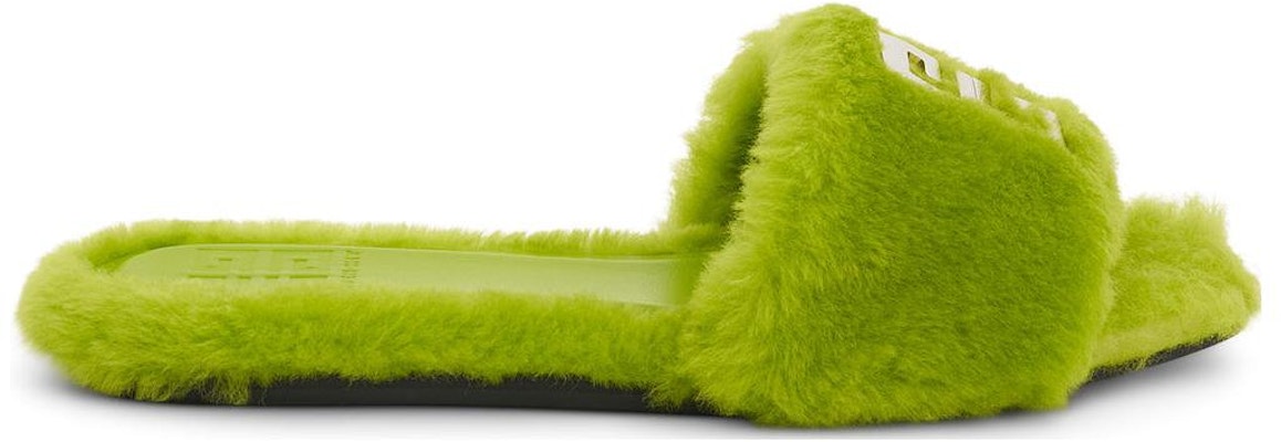 Givenchy Flat Mule '4G - Citrus Green Shearling' BE306FE1LR-358 Order Givenchy Flat Mule '4G - Citrus Green Shearling' BE306FE1LR-358