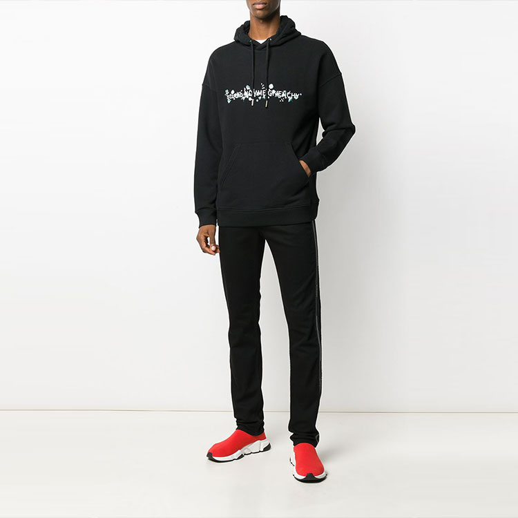 GIVENCHY Floral Logo Hoodie Black Long Sleeve. BMJ06730AF-001 圖 3