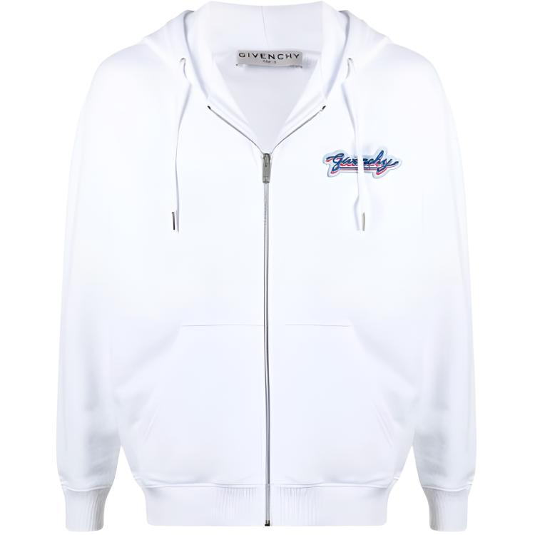 Givenchy Fluorescent Logo Drawstring Hoodie White () BMJ09W30AF-100