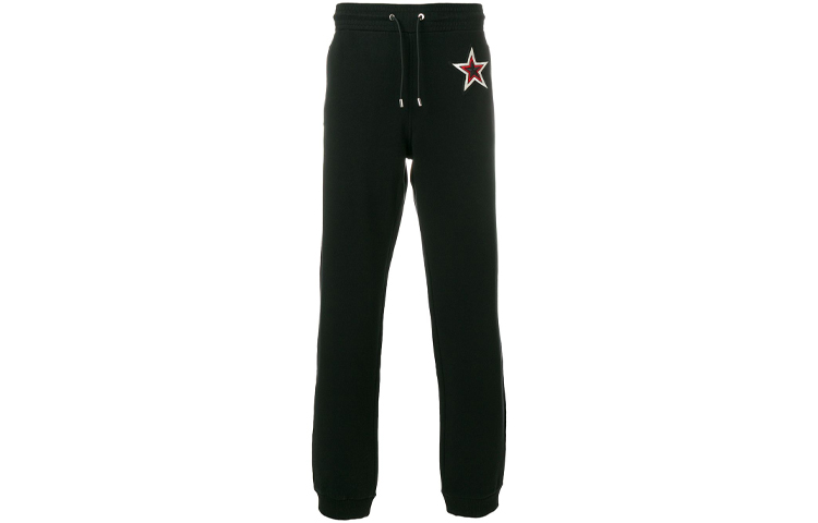 Order GIVENCHY FW21 黑色星星貼布棉質針織運動長褲 BM501D3Y04-001