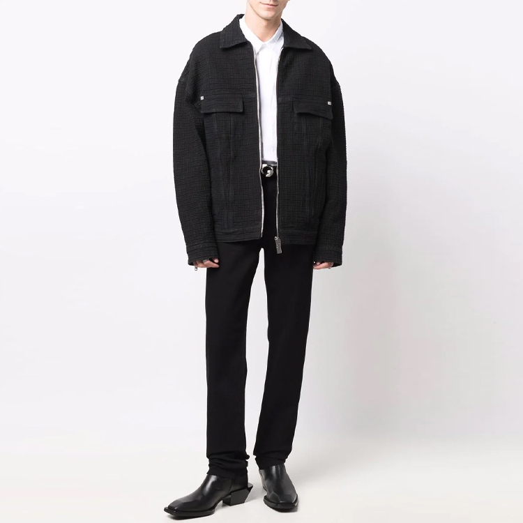 Lookbook Givenchy FW21 Jeans Hitam Mid-Rise Straight-Leg Pria BM50Y750LS-001