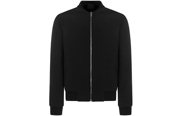 Givenchy FW21 Black Wool Logo Bomber Jacket BM00R313PW-001