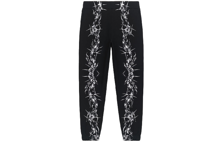 Order Givenchy FW21 Embroidered Print Fleece Jogger Pants Men’s Black BM50YB3Y6V-001