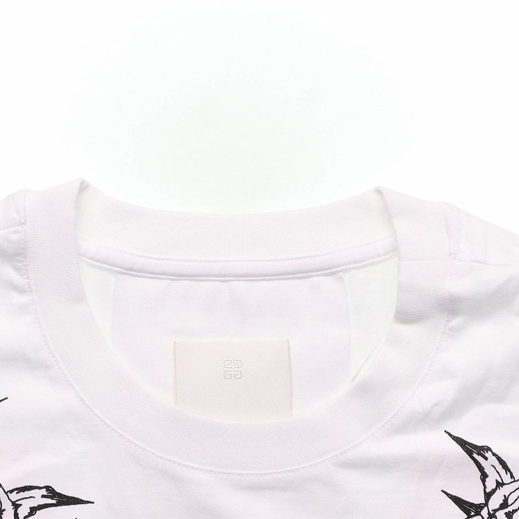 GIVENCHY FW21 Gothic Graphic Loose Fit Short Sleeve T-Shirt White Mens. BM71583Y6B-100 圖 6