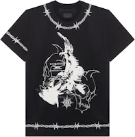 Givenchy FW21 Gothic Print Loose Fit Black T-Shirt BM71663Y6B-001 Givenchy FW21 Gothic Print Loose Fit Black T-Shirt BM71663Y6B-001