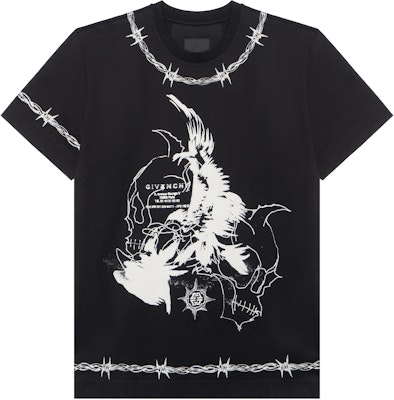 Givenchy FW21 Gothic Print Loose Fit Black T-Shirt BM71663Y6B-001 Buy Givenchy FW21 Gothic Print Loose Fit Black T-Shirt BM71663Y6B-001