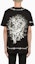 Details for Givenchy FW21 Gothic Print Loose Fit Black T-Shirt BM71663Y6B-001