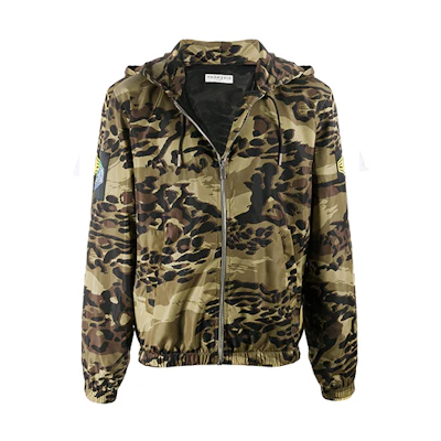 Givenchy FW21 Green Camouflage Hooded Jacket BM00C412P2-333