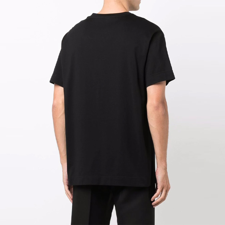 Purchase Givenchy FW21 Kaos Pendek Logo Bordir Warna Hitam. BM714R3Y6B-001