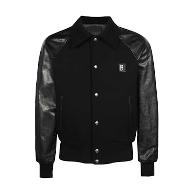 Givenchy FW21 Logo Patchwork Calfskin Jacket Black () BM00QH611V-001