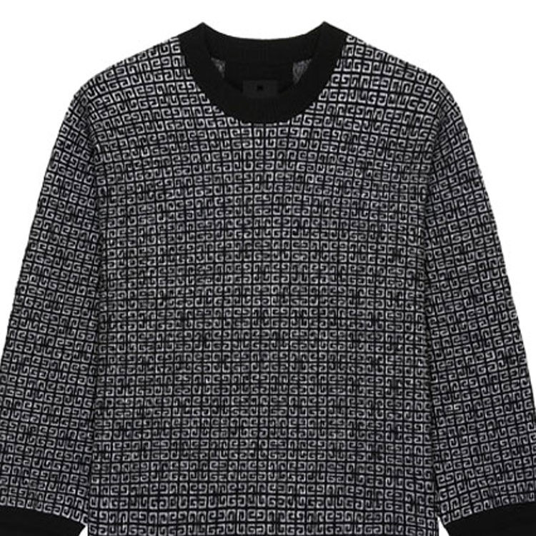 Sizing GIVENCHY FW21 Sweater Hitam Logo Print Crewneck. BM90H84Y9F-004
