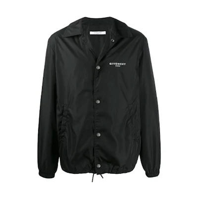 Givenchy FW21 Logo Printed Single-Breasted Jacket Black BM00C712CH-001