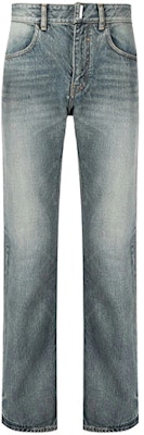 Givenchy FW21 Jeans Pria Biru Mid-Rise Straight-Leg Distressed BM50UY5Y1C-420 Buy Givenchy FW21 Jeans Pria Biru Mid-Rise Straight-Leg Distressed BM50UY5Y1C-420