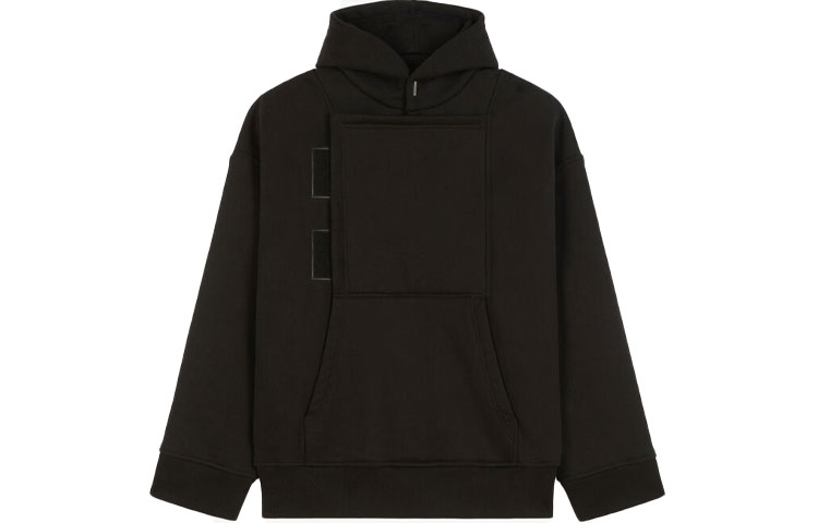 Givenchy FW21 Oversized Graphic Patch Hoodie Black BMJ0D63Y6X-001