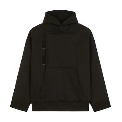 Givenchy FW21 Oversized Graphic Patch Hoodie Black BMJ0D63Y6X-001