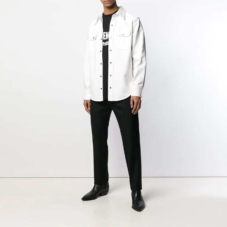 Purchase 지방시 FW21 슬림핏 라이트울 바지 블랙. BM508L1005-001