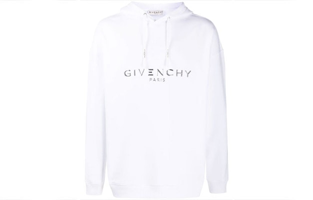 ジバンシィ FW21 ホワイトロゴ装飾カジュアルパーカー BMJ06R30AF-100 Order ジバンシィ FW21 ホワイトロゴ装飾カジュアルパーカー BMJ06R30AF-100