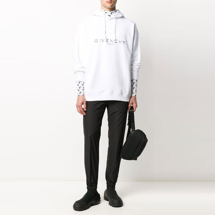 Lookbook ジバンシィ FW21 ホワイトロゴ装飾カジュアルパーカー BMJ06R30AF-100