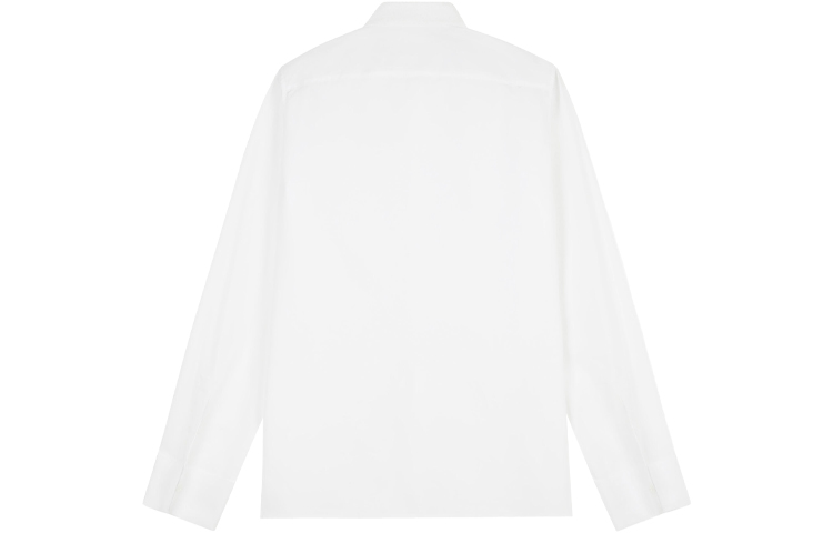 Lookbook Givenchy FW21 Kemeja Putih Lengan Panjang dengan Detail Logo Gesper Logam. BM60QK109F-100