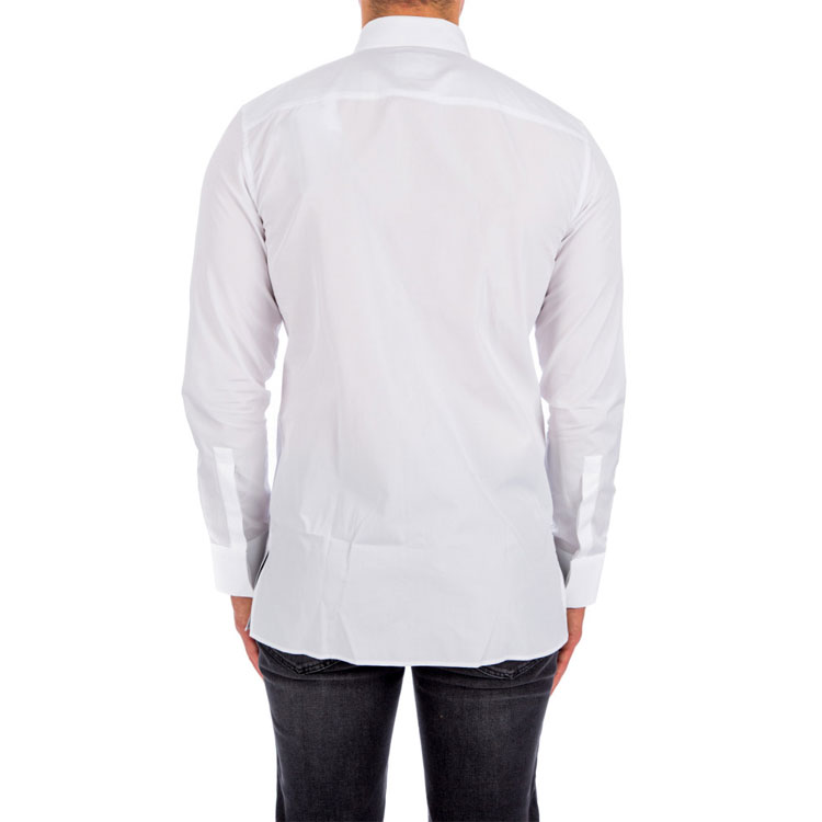 Details for Givenchy FW21 Kemeja Putih Lengan Panjang dengan Detail Logo Gesper Logam. BM60QK109F-100