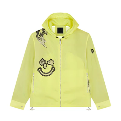 Givenchy FW21 Yellow Logo Print Hooded Jacket BM00RP13TS-725