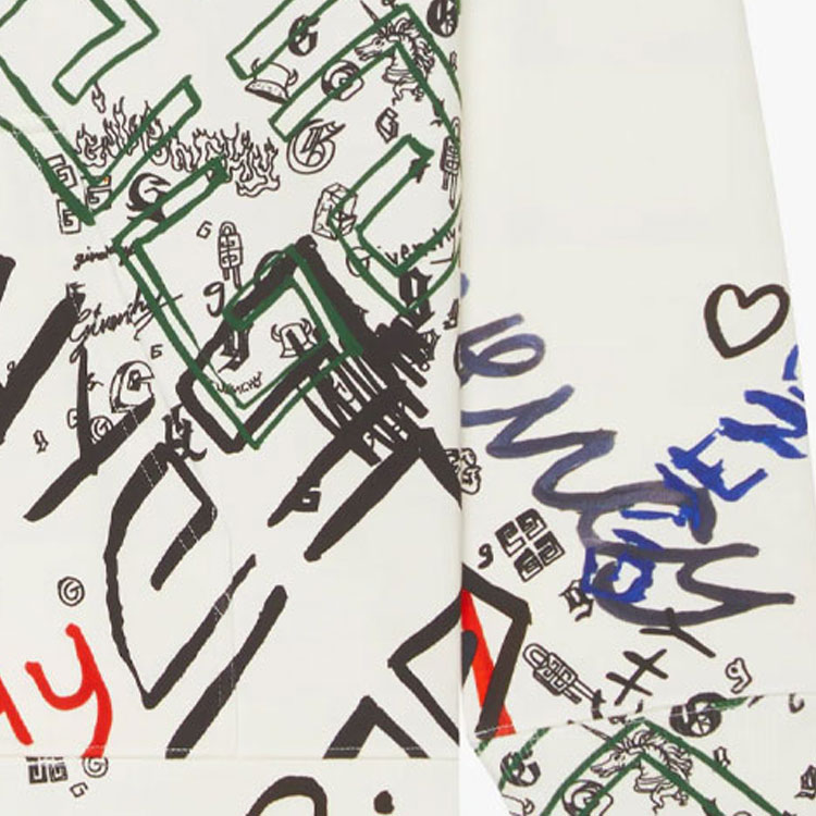 Sizing 紀梵希 FW22 米色連帽衫 標誌字母圖案印花 BMJ0GK30W3-960