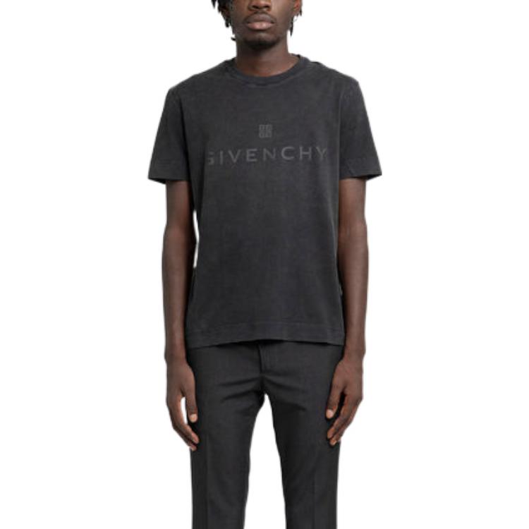 GIVENCHY FW22  Black Logo Print Crewneck T-Shirt. BM716G3Y7N-011 圖 4