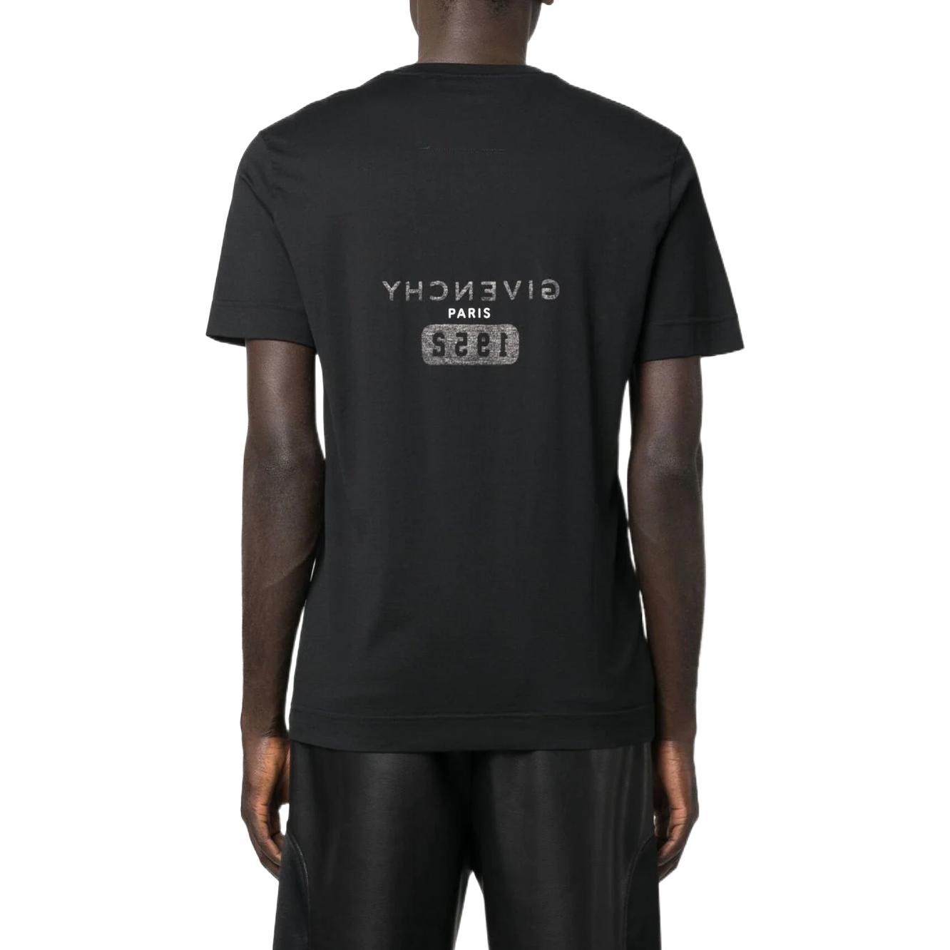 GIVENCHY FW22  Black Logo Print Short Sleeve T-Shirt. BM716G3Y87-001 圖 5