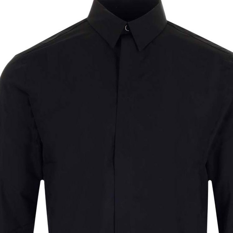 Sizing GIVENCHY FW22 Kemeja Hitam Lengan Panjang Button-Up. BM60PQ146X001