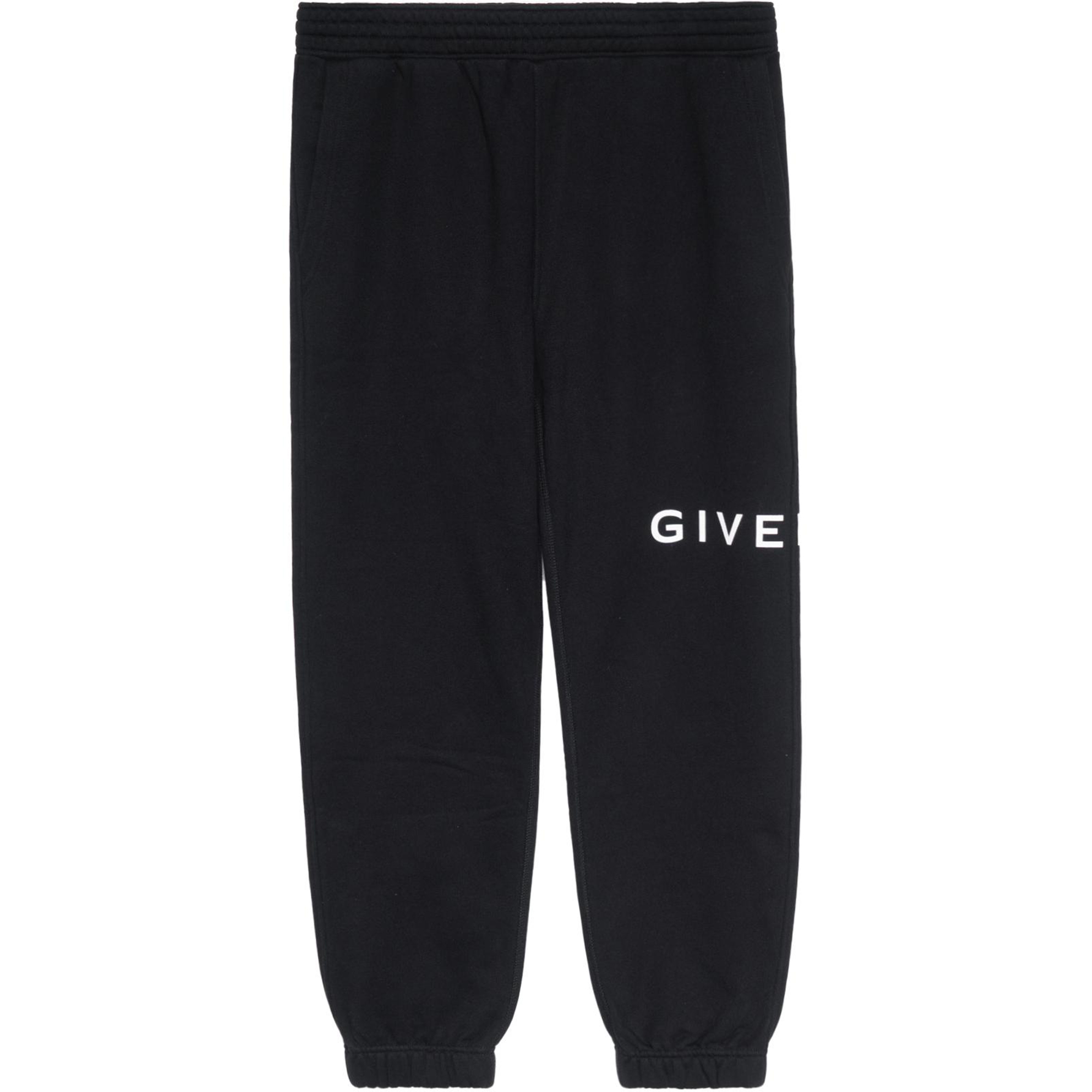 Givenchy FW22  Black Loose Knit Sweatpants with Letter Print. BM514M3YAC-001