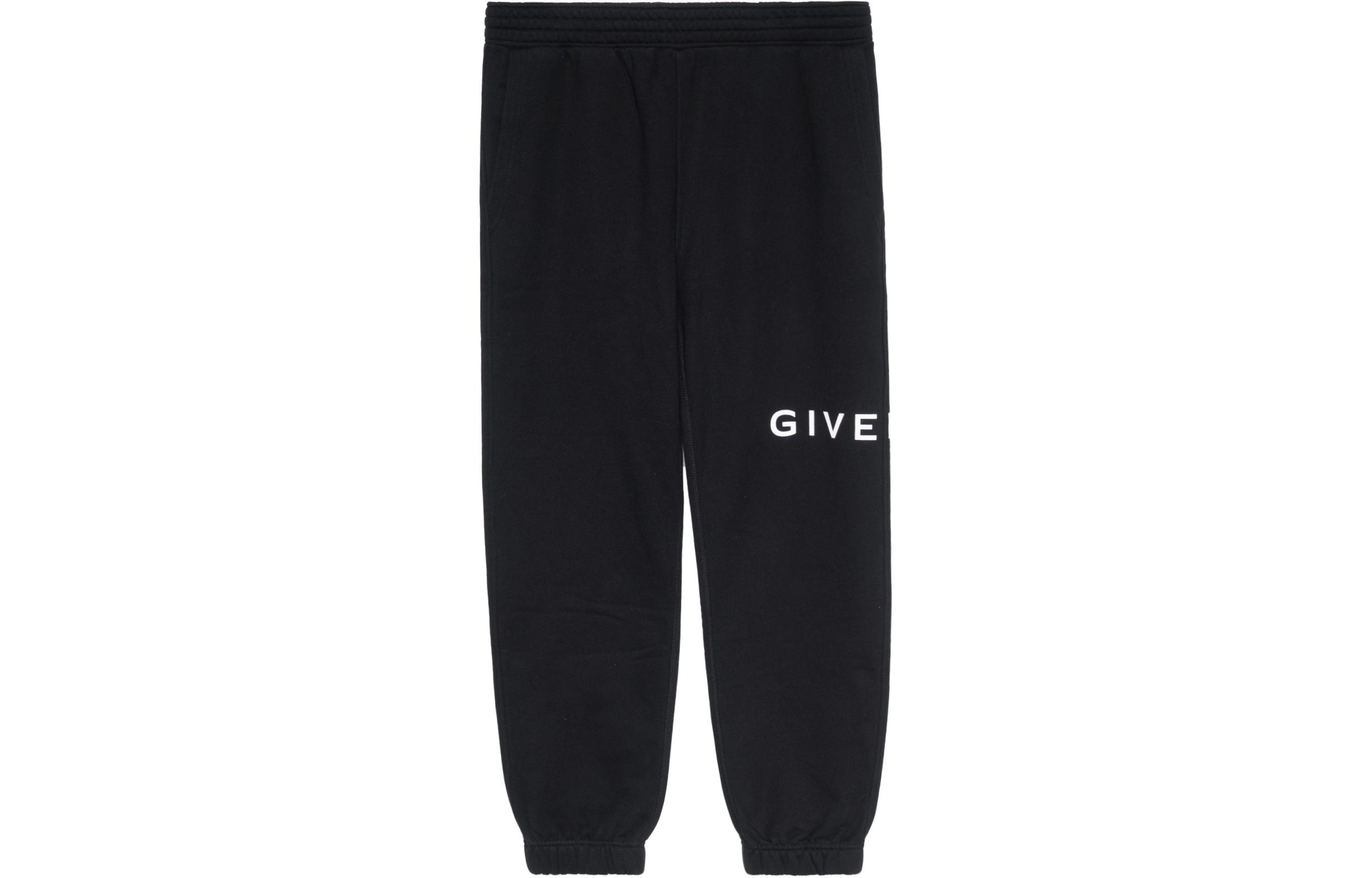 Order Givenchy FW22  Black Loose Knit Sweatpants with Letter Print. BM514M3YAC-001