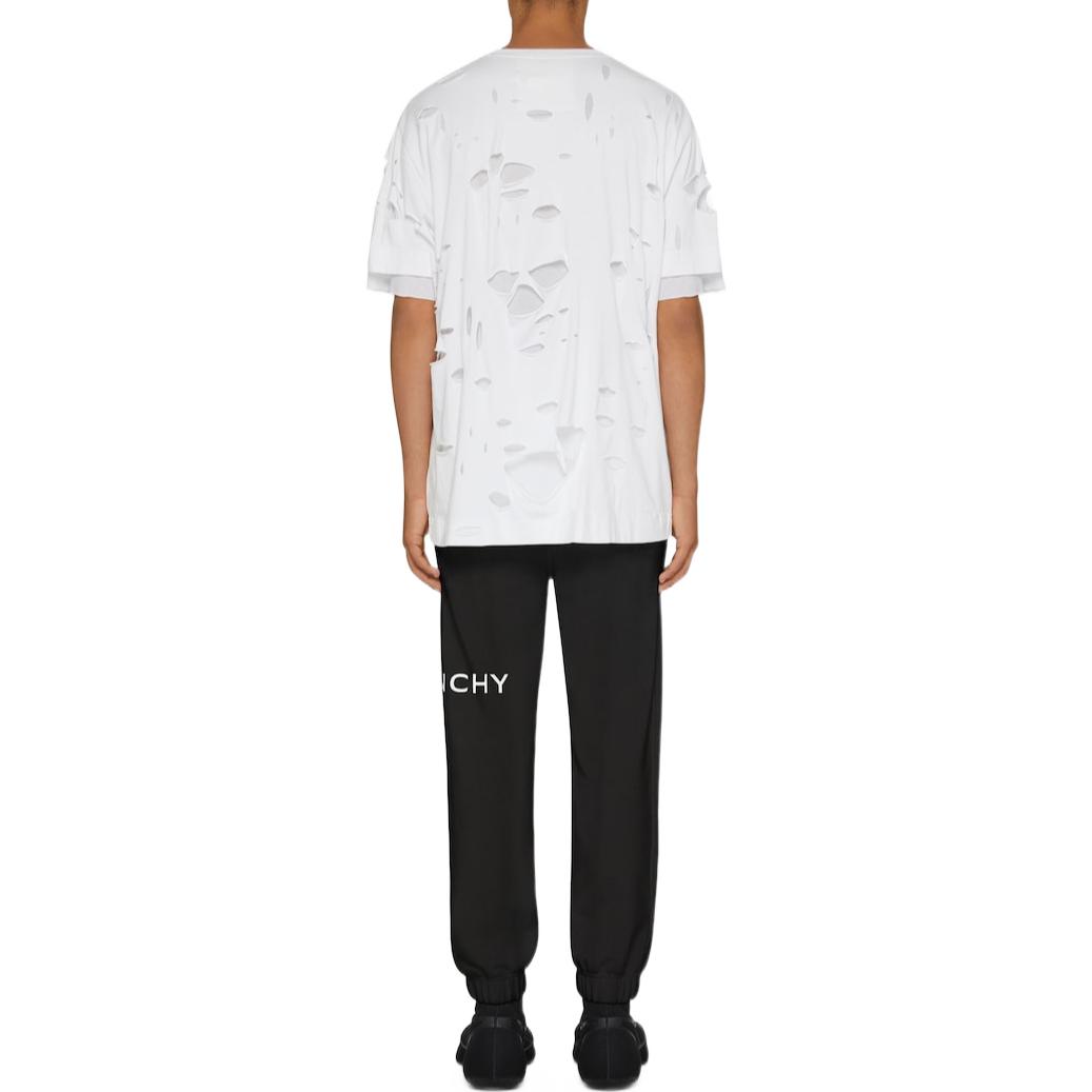 Purchase Givenchy FW22  Black Loose Knit Sweatpants with Letter Print. BM514M3YAC-001