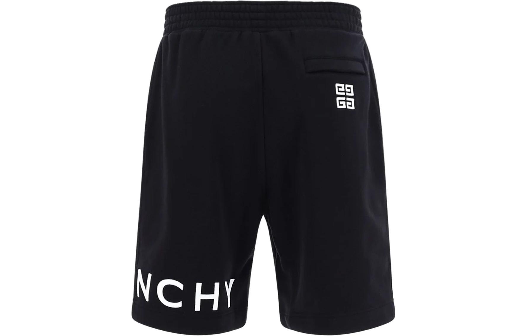 Lookbook GIVENCHY FW22 Celana Pendek Hitam Logo Elastis Fit Santai. BM51363Y78-001