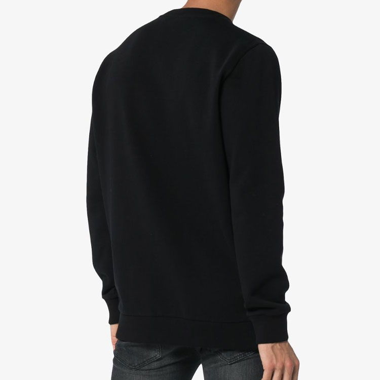 Shop 지방시 FW22 블랙 샤크 프린트 크루넥 긴팔 스웻셔츠 BM704C3Y0V-001