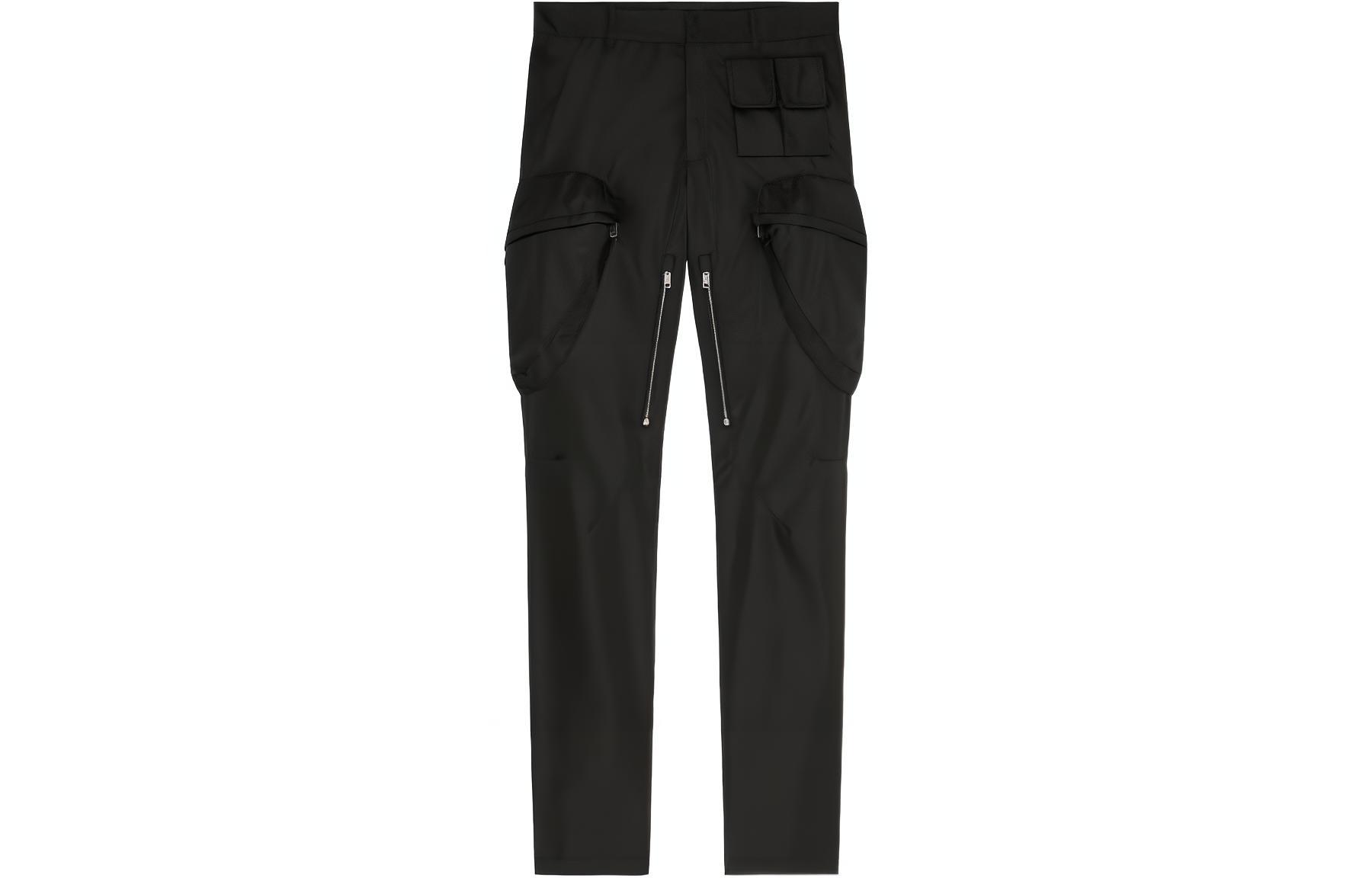 Givenchy FW22  Black Slim Fit Cargo Pants with Zipper Pockets. BM514X13YT-001