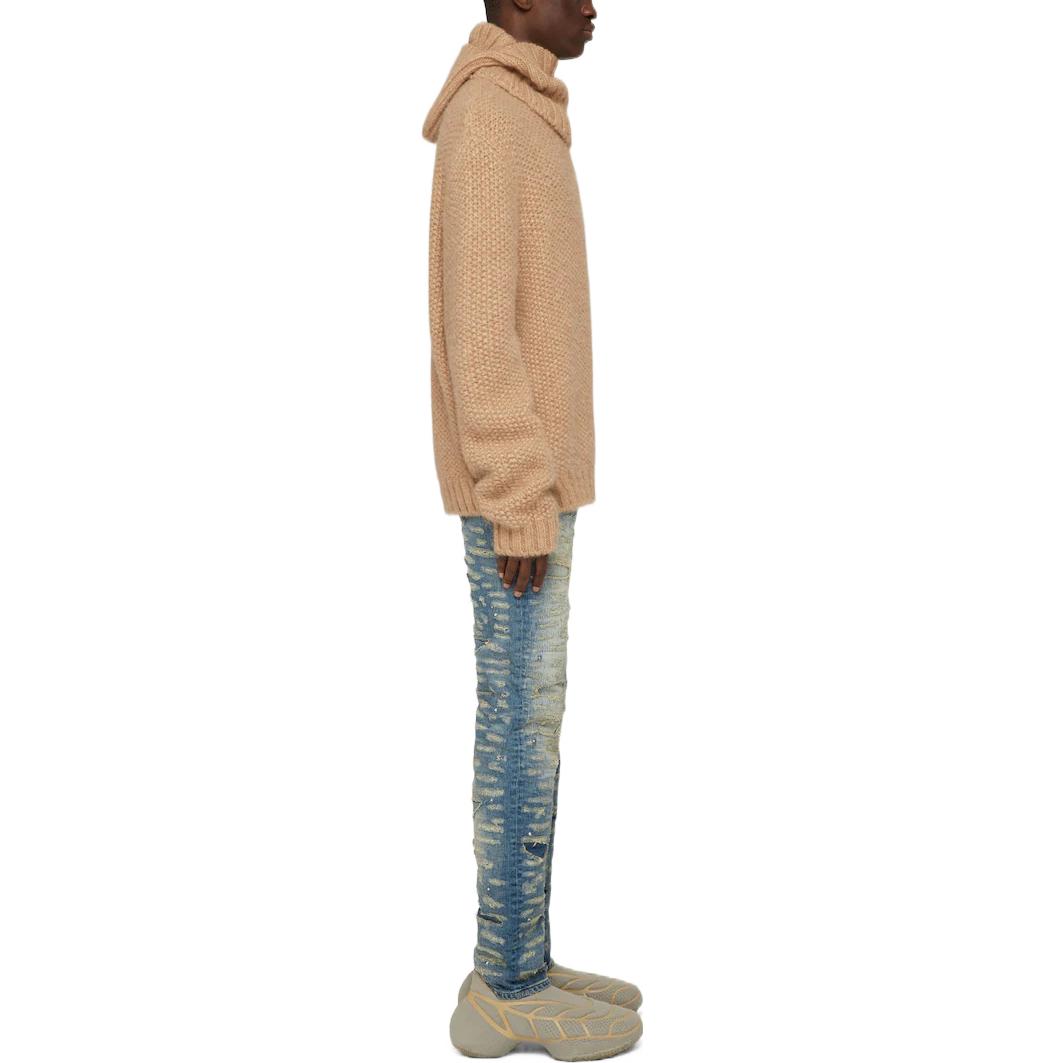 Purchase GIVENCHY FW22 Jeans Slim Straight Distressed Biru Tengah. BM50ST5Y3J-420