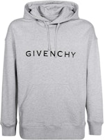 GIVENCHY FW22 Grey Hoodie with Letter Embroidery. BMJ0HC3YAC-055 GIVENCHY FW22 Grey Hoodie with Letter Embroidery. BMJ0HC3YAC-055