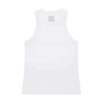 GIVENCHY FW22 Slim Fit White Pullover Square Neck Tank Top BM71273Y6B-100