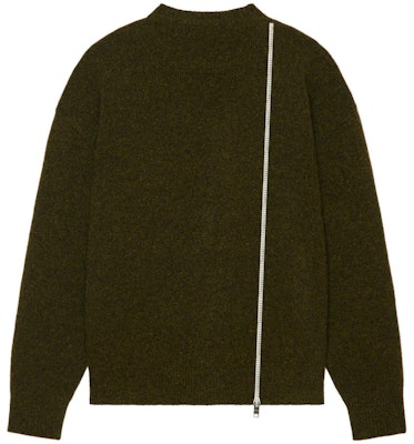 Givenchy FW22 Solid Pullover V-Neck Sweater with Zipper - Dark Green. BM90KU4YC4-301 Lookbook Givenchy FW22 Solid Pullover V-Neck Sweater with Zipper - Dark Green. BM90KU4YC4-301