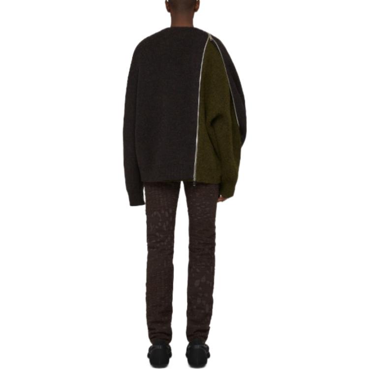 Purchase Cárdigan de Punto Cuello V con Cremallera Trasera Marrón Oscuro GIVENCHY FW22 BM90KV4YC4-200