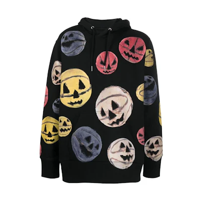 Givenchy FW22 All-Over Print Hoodie Black Long Sleeve Pullover BMJ0FQ3Y6V-001