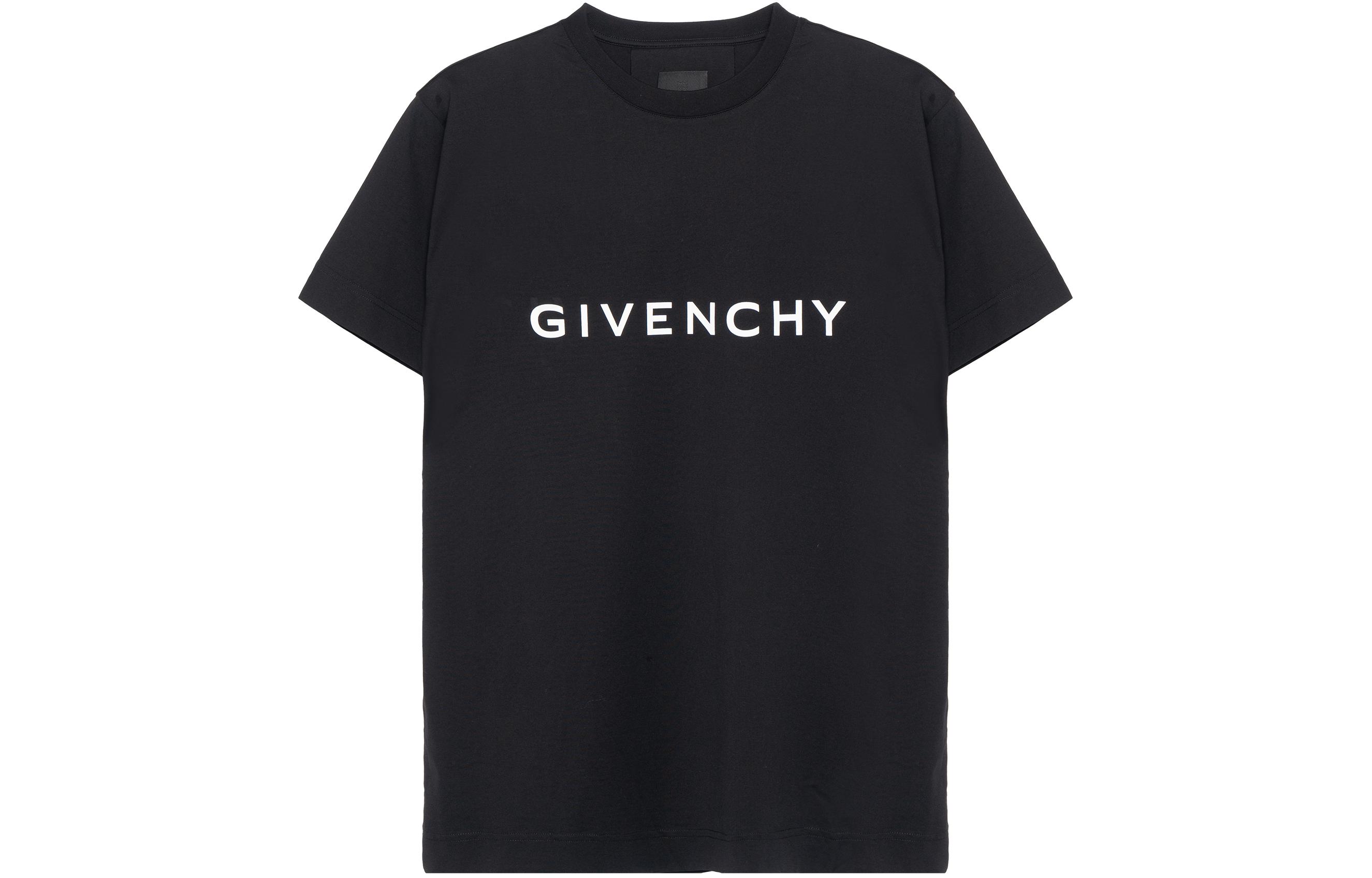 Order Givenchy FW22 Archetype Logo Print Oversized Black T-Shirt Mens. BM716N3YAC-001