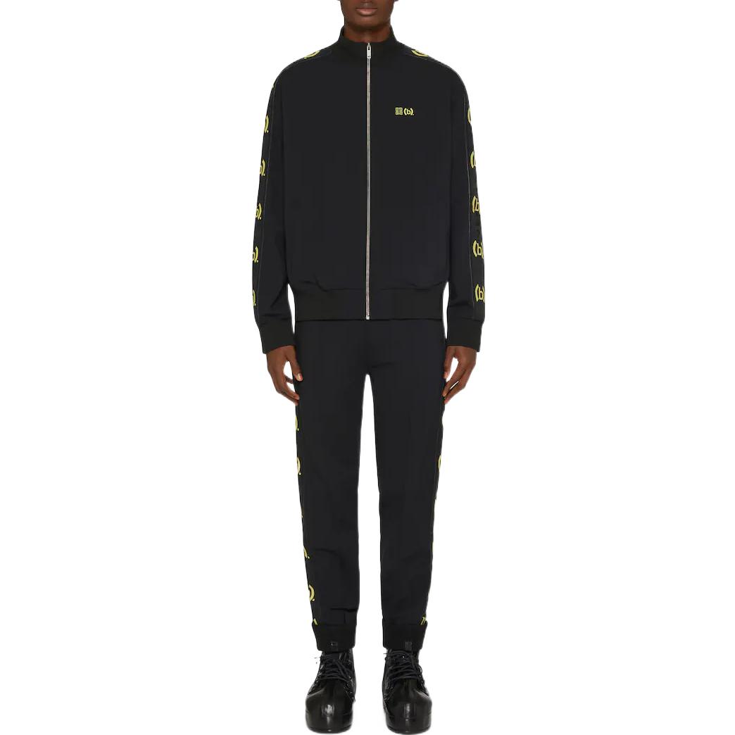 Lookbook GIVENCHY FW22 Chaqueta Negra con Detalle de Letras Laterales. BMJ0JP3Y9B-001