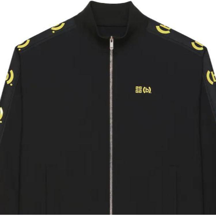 Sizing GIVENCHY FW22 Chaqueta Negra con Detalle de Letras Laterales. BMJ0JP3Y9B-001