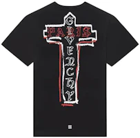 Order GIVENCHY FW22 黑色十字標誌印花圓領T恤 BM71DG3Y6B-001