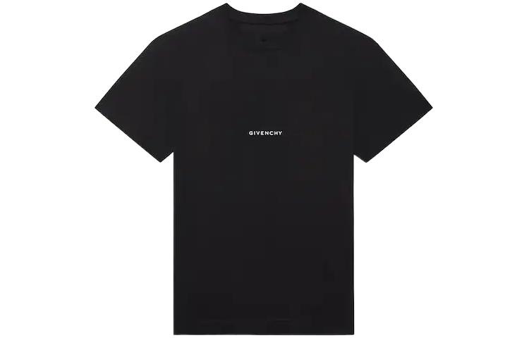 Lookbook GIVENCHY FW22 黑色十字標誌印花圓領T恤 BM71DG3Y6B-001