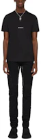 Shop GIVENCHY FW22 黑色十字標誌印花圓領T恤 BM71DG3Y6B-001