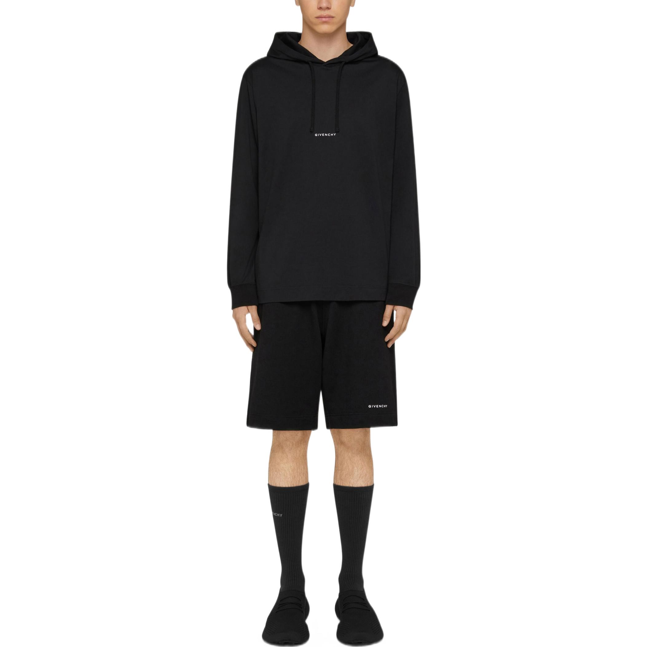 Lookbook Givenchy FW22 Sudadera Negra con Logo de Manga Larga para Hombre. BM71F73Y6B-001